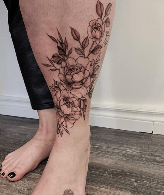 shin tattoos for females