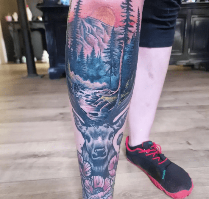 Shin tattoos for females